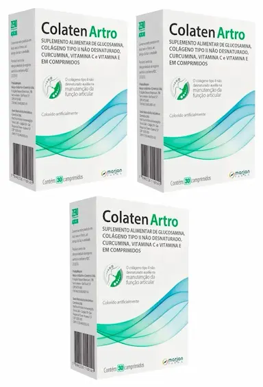 3 Caixas Colaten Artro – Suplemento Para Articulações – 30 Comprimidos