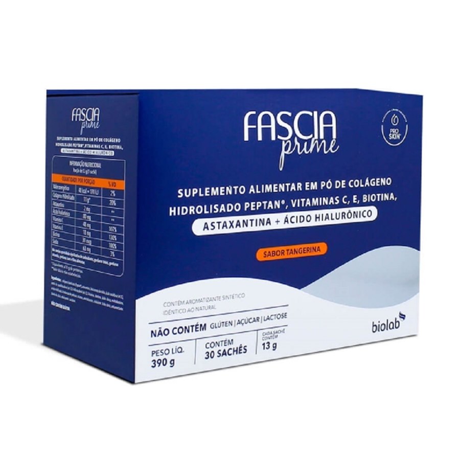 large-637528859075549749-817589.jpg Fascia Prime Colágeno Em Pó Sabor Tangerina 13g 30 Sachês - Imagem 1
